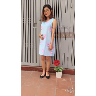 Váy lanh bầu suông, váy bầu lanh hè mát
