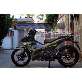 Tem trùm exciter 150 yamaha đen xanh
