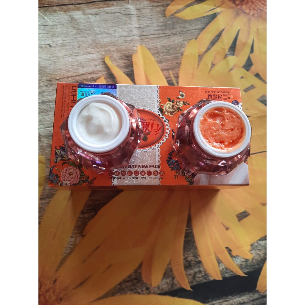 Bộ Đôi Hoàng Cung Cam  2in1 Trắng Mịn Ngăn Ngừa Lão Hoá