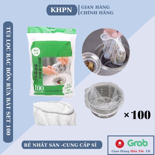 Túi lưới lọc rác bồn rửa chén, bát combo 100 chiếc.