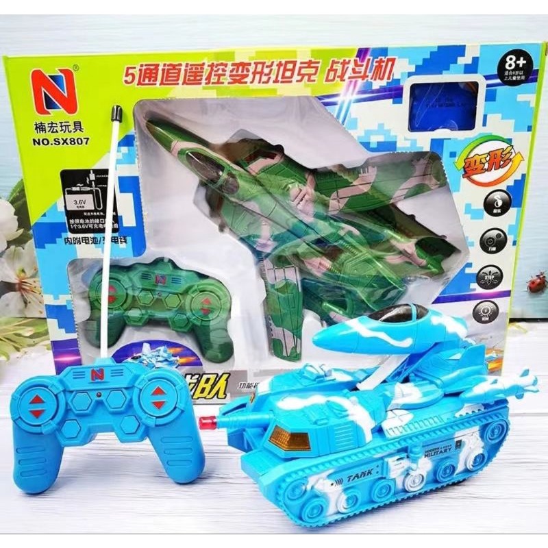 Xe tăng biến hình máy bay và ngược lại điều khiển từ xa sạc pin