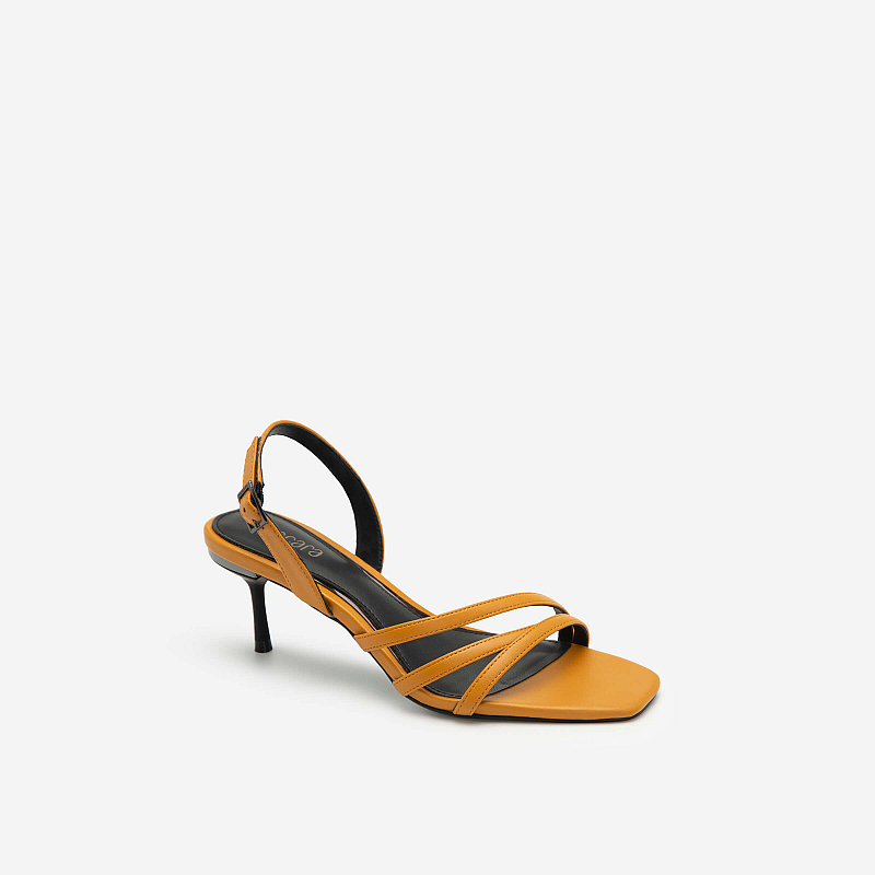 [Mã WABRWS24 giảm 15% đơn 150K] Vascara Giày Sandal Gót Nhọn SDN 0673 Vàng