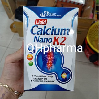 Viên uống LIQID CALCIUM NANO K2 lọ 30 viên bổ sung canxi cho xương chắc khỏe