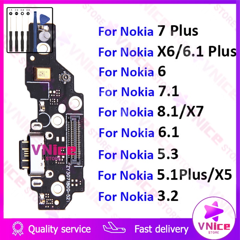 Cụm chân sạc cho Nokia 5.1 Plus 6.1 8.1 X5 X6 X7 7 8