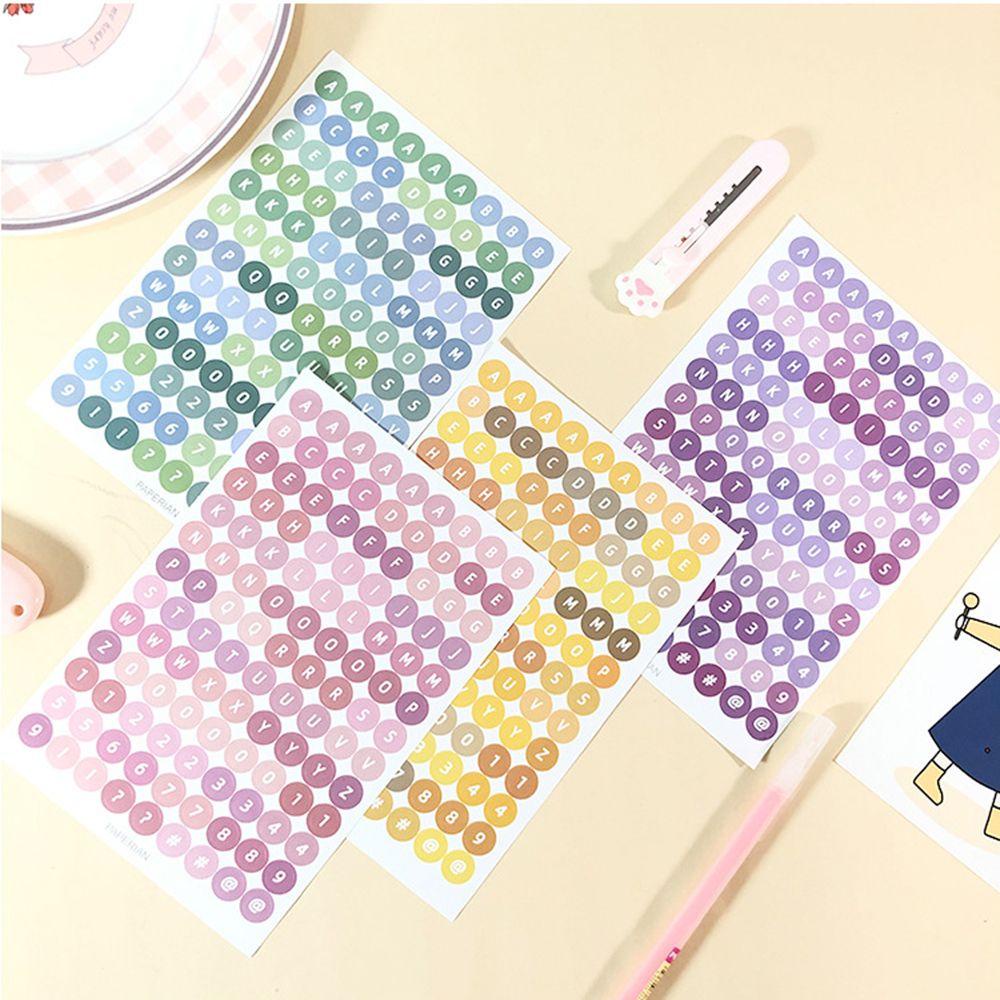 Set 2 Tấm Sticker Dán Trang Trí Sổ Tay / Nhật Ký Hình Chữ Cái Alphabet Dễ Thương