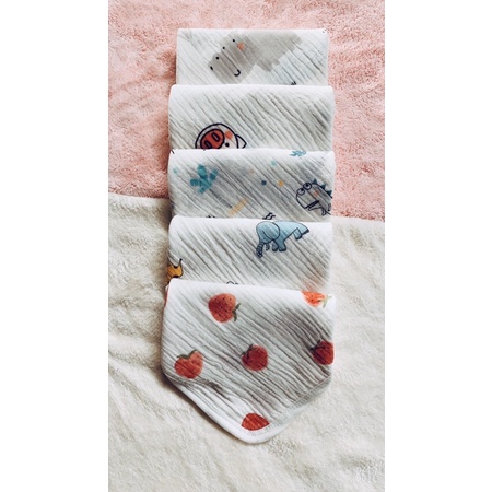 Combo 5,10 sét khăn sữa cho bé, khăn sợi tre ch bé, 1 sét = 3 chiếc (sỉ)