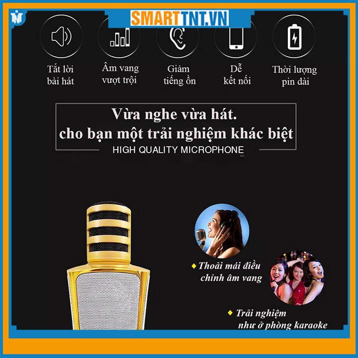 Micro kèm loa bluetooth SDRD magic karaoke SD-17 cao cấp
