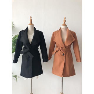 Áo khoác dạ ép thắt đai A055A