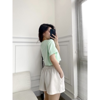 ÁO THUN CROPTOP NỮ MÀU XANH MINT