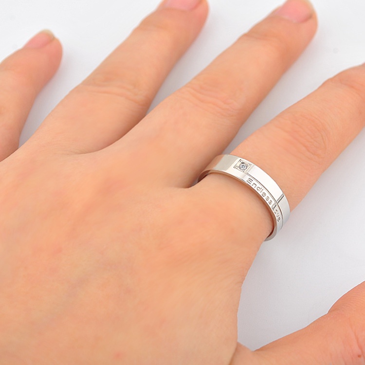 Nhẫn Đeo Tay Kim Loại 4/6mm Thời Trang Cao Cấp Cho Nam Nữ