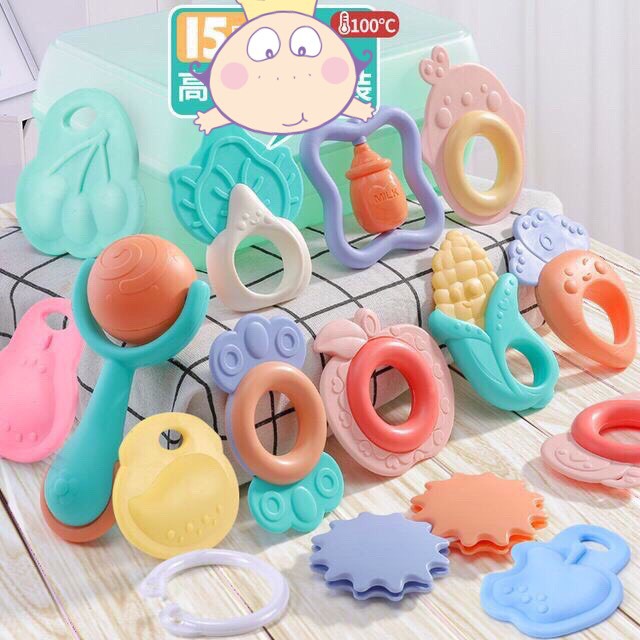 XÚC XẮC GẶM NƯỚU ⚡️FREESHIP⚡️ Set 10 Xúc Xắc Gặm Nướu Cho Bé