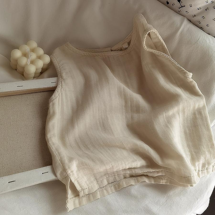 [Babycat] Hàng Có Sẵn Áo Không Tay Cotton Mỏng Mềm Mại Phong Cách Nhật Bản Hàn Quốc Thời Trang Mùa Hè Chất Lượng Cao Dành Cho Bé Sơ Sinh