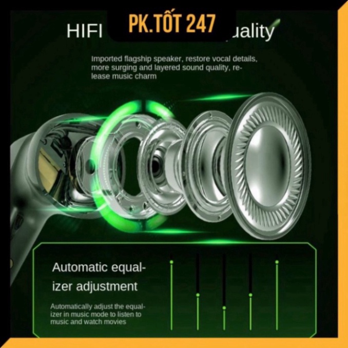 Tai Nghe Gaming  Apro366 Tws Bluetooth 5.0 Không Dây Có Mic Với Độ Trễ Cực Thấp Chống Thấm Nước KTA OFFICIAL