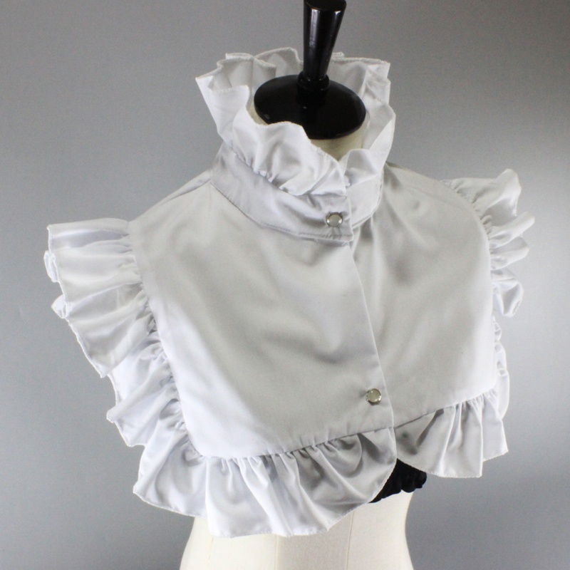 Cổ Áo Cao Giả Nhún Bèo Màu Sắc Trơn Phong Cách Vintage Dành Cho Nữ