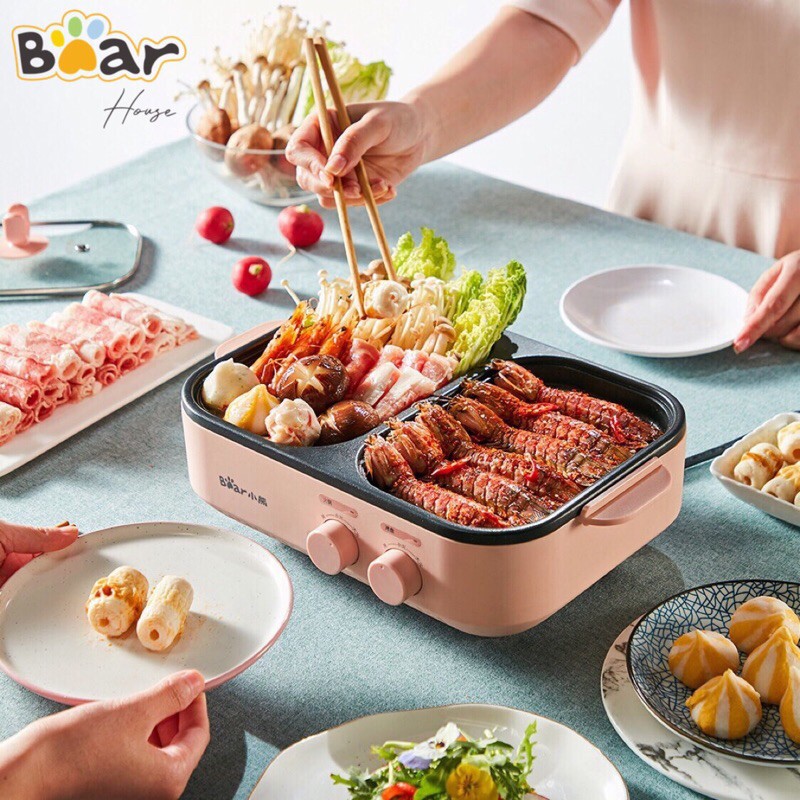CHẢO ĐIỆN NƯỚNG LẨU ĐA NĂNG BEAR C12D1