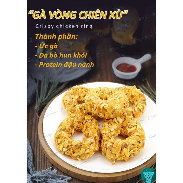 [1 CHIẾC X 25G]Đồ Ăn Vặt Chó Mèo, Gà Rán &quot;KFC&quot; JFamille, Dai Ngon Phù Hợp Mọi Lứa Tuổi, Protein Từ Đậu Nành. JF140