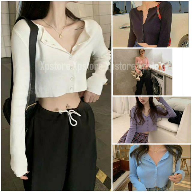 Áo Croptop YAN dài tay (Video thật)