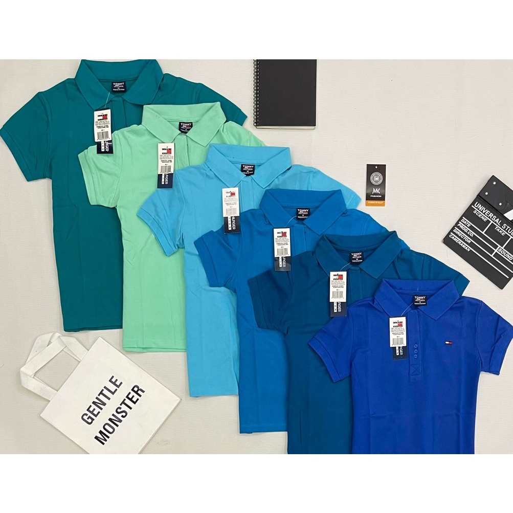 Áo Tommy Nữ Polo Tông Xanh (35-75kg)