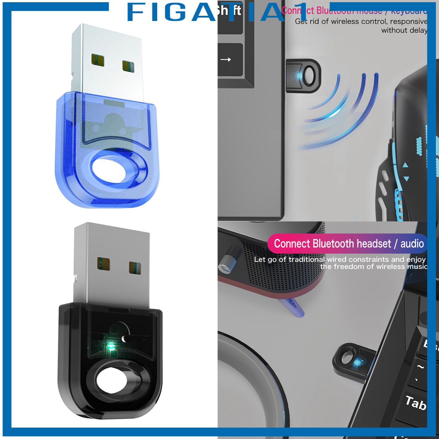 Usb Bluetooth 5.0 Không Dây Figatia1 Cho Windows 7 8 10 Pc Laptop | BigBuy360 - bigbuy360.vn