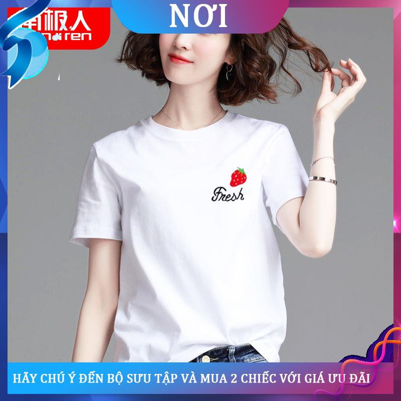 ∋✘Antarctic cotton thun nam nữ tay ngắn phiên bản hàn quốc 2020 new ins wind summer wild white top