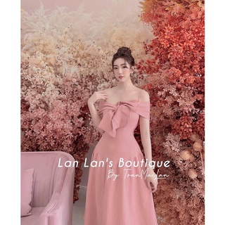 Đầm 2 Dây Xoè Nơ Dự Tiệc Cho Nữ