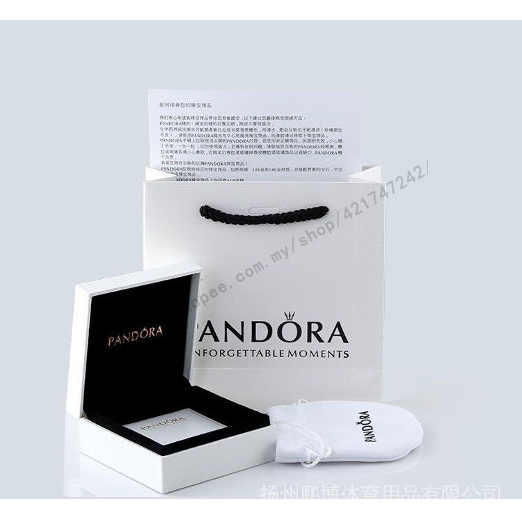 PANDORA Mặt Dây Chuyền Bạc s925 Hình Trái Tim Trong Suốt DIY charms