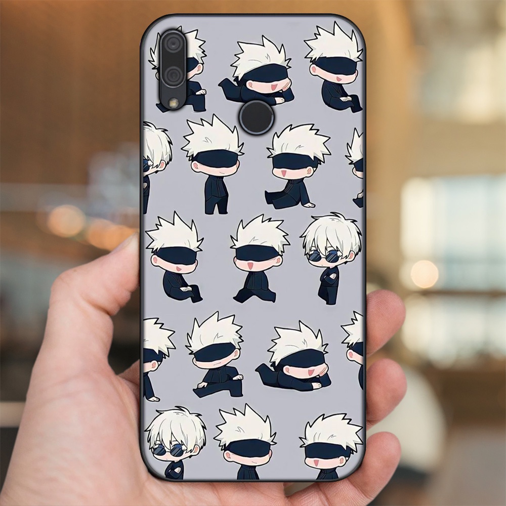 Ốp lưng Huawei Y9 2019 viền đen in hình Satoru Jujutsu Kaisen