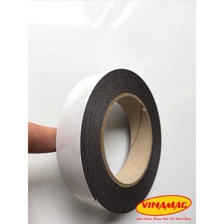 Cuộn nam châm dẻo  dài 5m, cuôn nam châm dẻo phủ băng keo 2 mặt