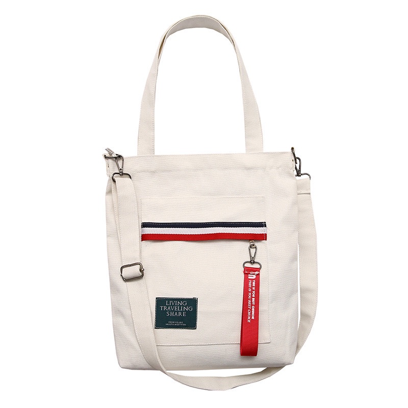 [MẪU 11]Túi Tote Living Travelling Phối Sọc 3 Màu Mới Store4girls