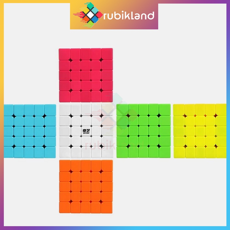 Rubik 5x5 QiYi Qi Zheng S Rubic 5 Tầng Stickerless Không Viền 5x5x5 Đồ Chơi Trí Tuệ