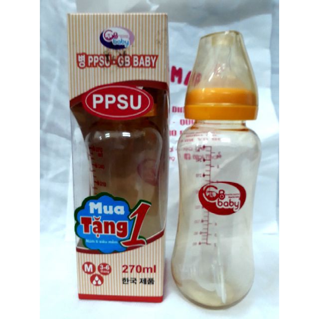 BÌNH SỮA PPSU GB BABY CỔ HẸP 80ml/120ml/270ml