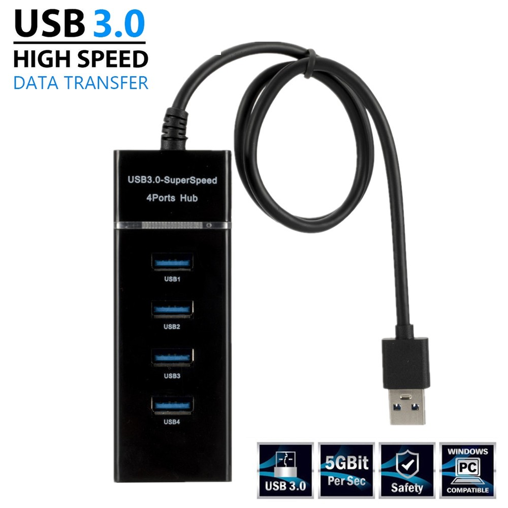 Đầu HUB Ankndo chia 4 cổng USB 2.0 3.0 đa năng tiện dụng tốc độ cao