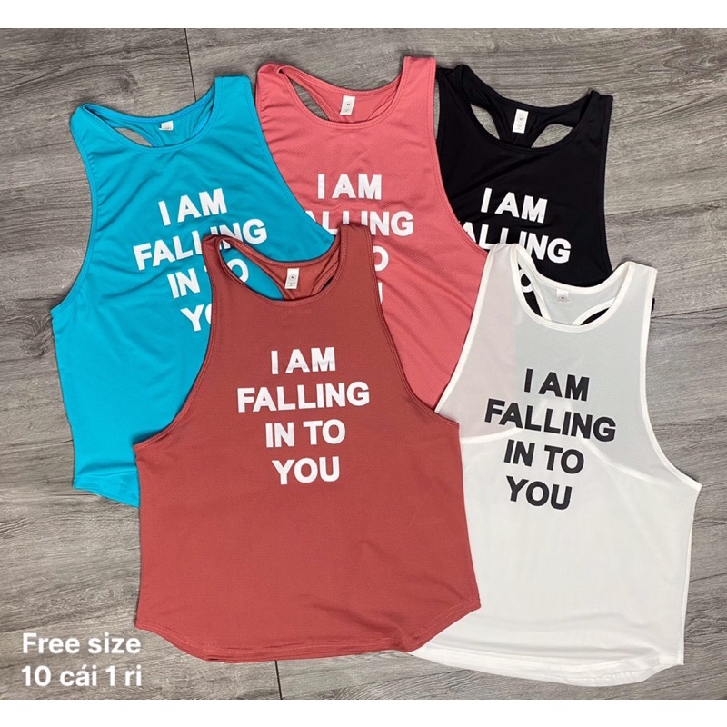 Áo tanktop dây Falling thể thao tập gym yoga nữ