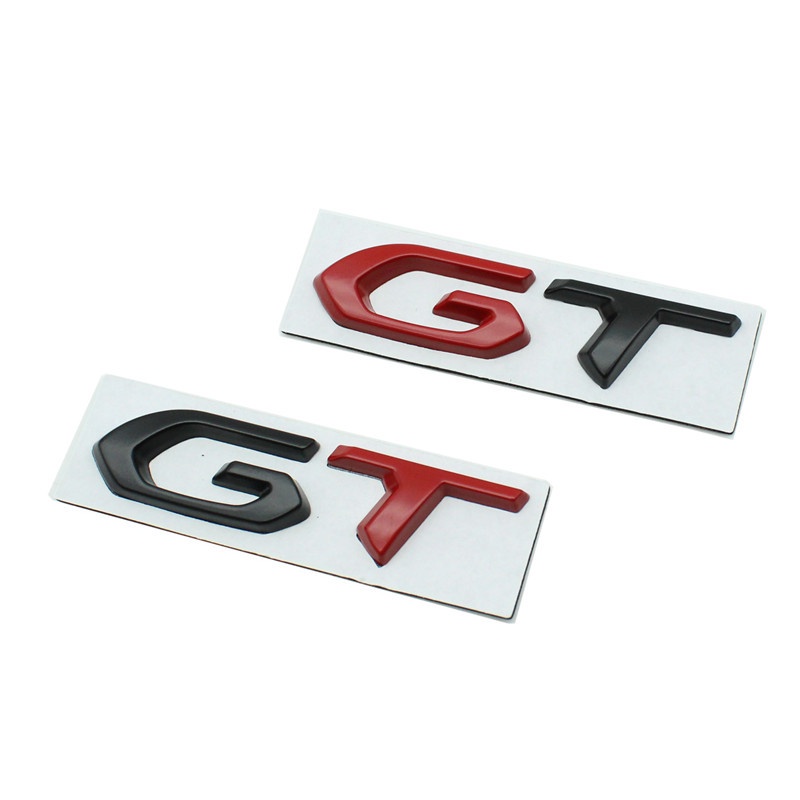 Miếng Dán Kim Loại In logo Chữ GT Độc Đáo Trang Trí Xe Hơi PEUGEOT 5008 308 408 3008 508 4008 2008