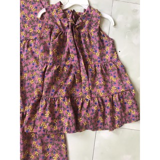 Set Đầm Hoa Nhí Vàng Mẹ Và Bé