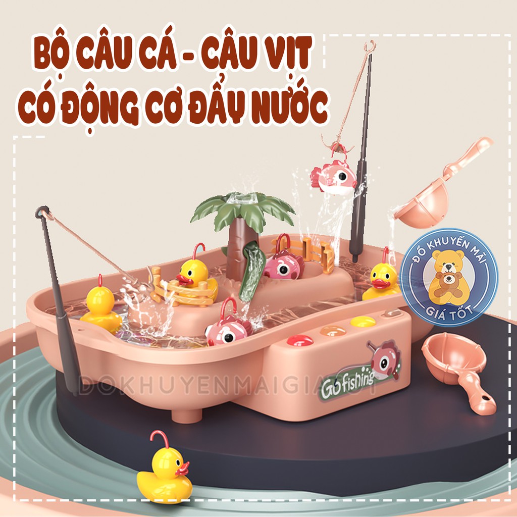 Đồ chơi câu cá cho bé có nhạc, có đèn , đổ nước vào máng giúp bé thoải mái sáng tạo thông minh - Đồ khuyến mãi giá tốt