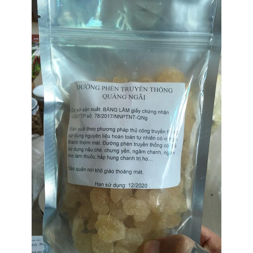 ĐƯỜNG PHÈN QUẢNG NGÃI KẾT TINH MẬT MÍA (500g)