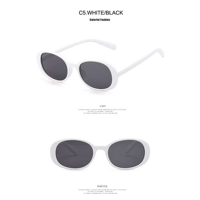 Kính mát gọng oval phong cách retro dành cho nữ