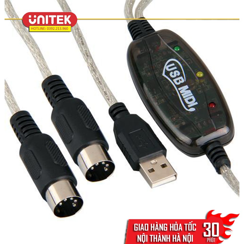 Dây Cáp Midi Sang USB Cho Organ - Thiết Bị Chuyển Đổi Âm Thanh Cho Nhạc Cụ Midi Kết Nối Với Máy Tính