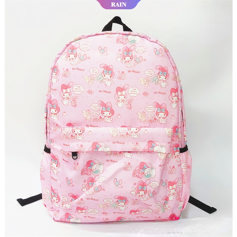 Ba Lô Vải Oxford Chống Thấm Nước Họa Tiết Hoạt Hình My Melody Hello Kitty Cinnamoroll Cho Học Sinh [RAIN]