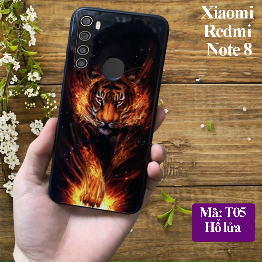 [Freeship] Ốp Lưng Xiaomi Redmi Note 8 - Ốp điện thoại Xiaomi Note 8 mặt lưng in hoa 3D đẹp sang trọng kính chống trầy