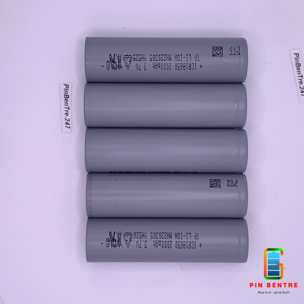Cell pin 18650 TP xám 2000mah xả 10C/20A hàng mới chính hãng
