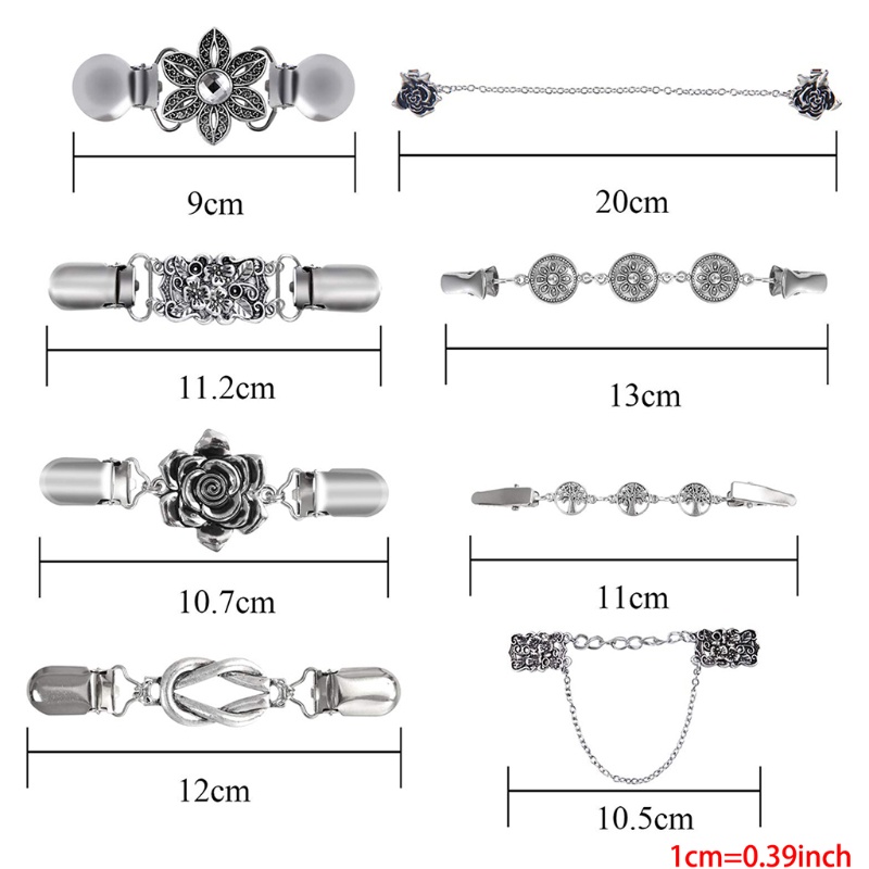 Sa Set 8 Ghim Cài Áo Nhiều Kiểu Dáng Thời Trang