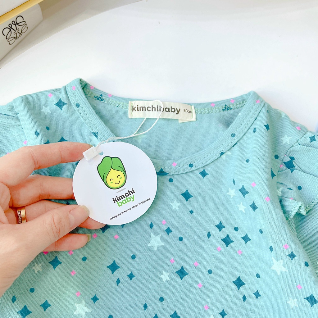 [SALE] Bộ Dài Tay Cotton Borip Bé Gái KIMCHIBABY Cánh Tiên Vải Dư Xịn, Bộ Quần Áo Cho Bé Mặc Nhà Thu Đông MKMTD2224