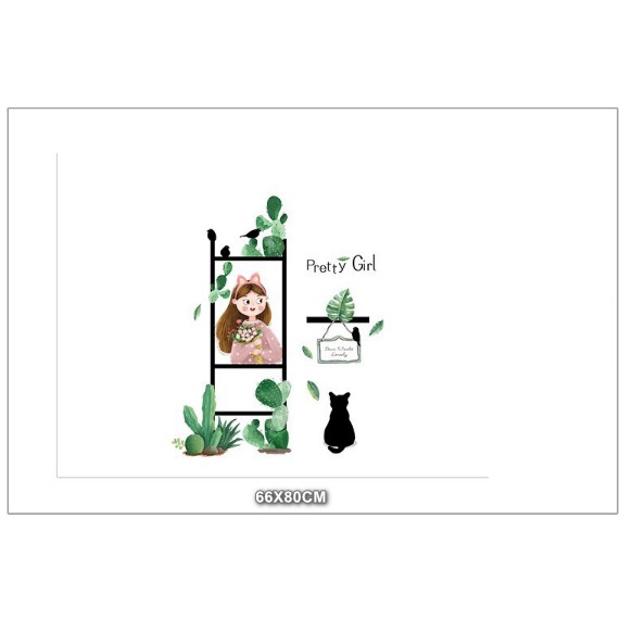 Decal dán tường - Xương Rồng độc đáo