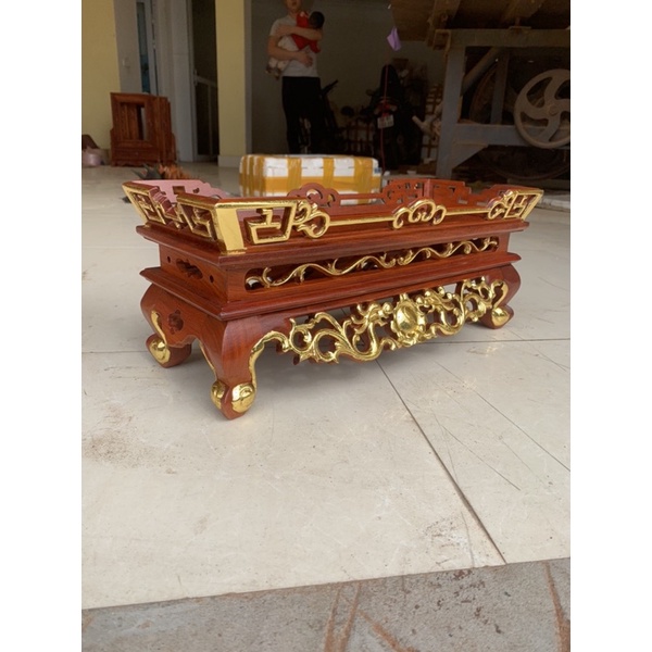 Đế đài nước gỗ hương ta - Mâm bịch thờ cúng