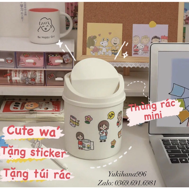 Thùng rác minin để bàn nhiều mẫu hottrend