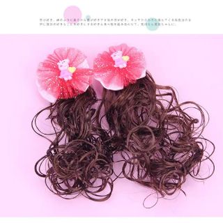 Kẹp tóc giả xoăn cho bé