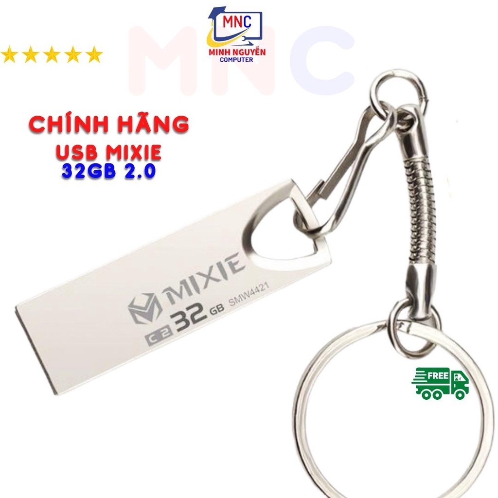 USB 16Gb/32Gb/64Gb 2.0 MIXIE - Kim Loại, Có Dây Đeo, Thời Trang, BH 2 Năm