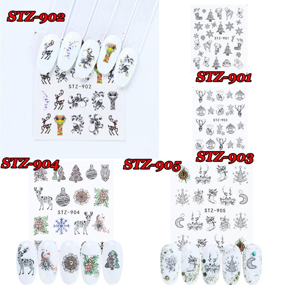 MIH 1 / 12 Sticker Dán Móng Tay Chủ Đề Giáng Sinh